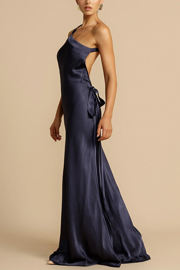 Lyra | One-Shoulder Satin Bodycon Dress