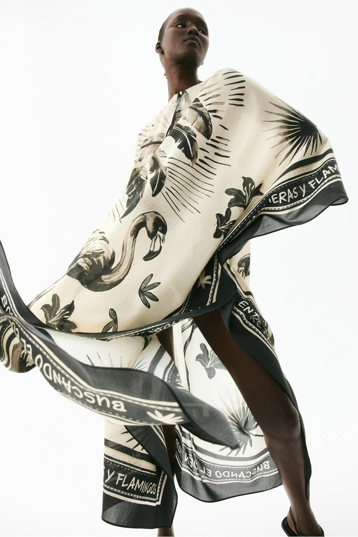 Sola | Flamingo Breeze Kaftan Dress