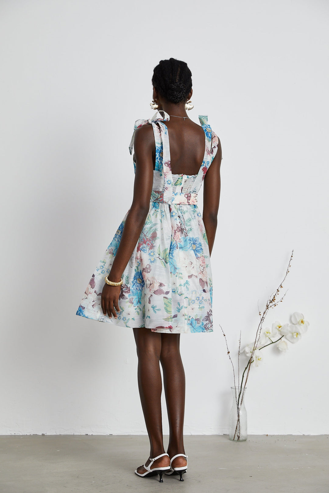 Kalani | Floreal Print Belted Mini Dress