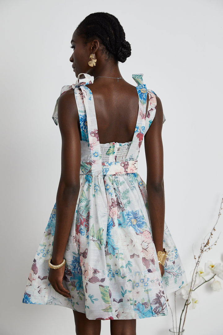 Kalani | Floreal Print Belted Mini Dress