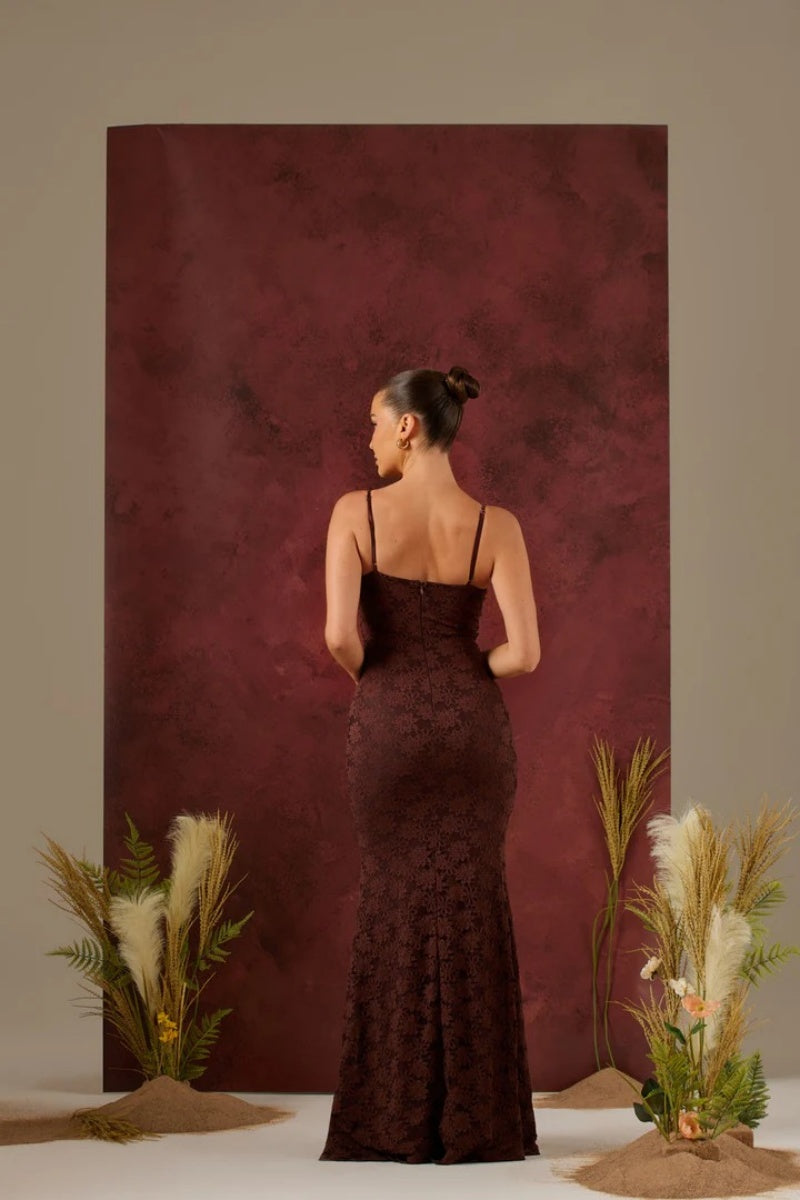 Seraphina | Lace Sculpt Maxi Dress