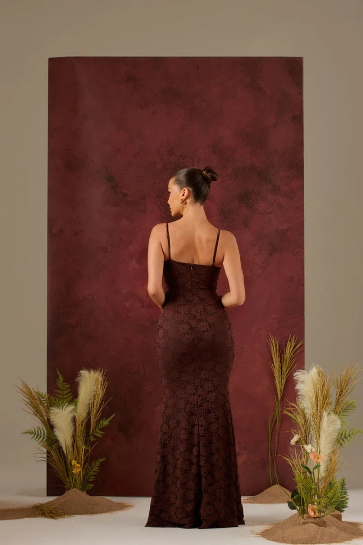Seraphina | Lace Sculpt Maxi Dress