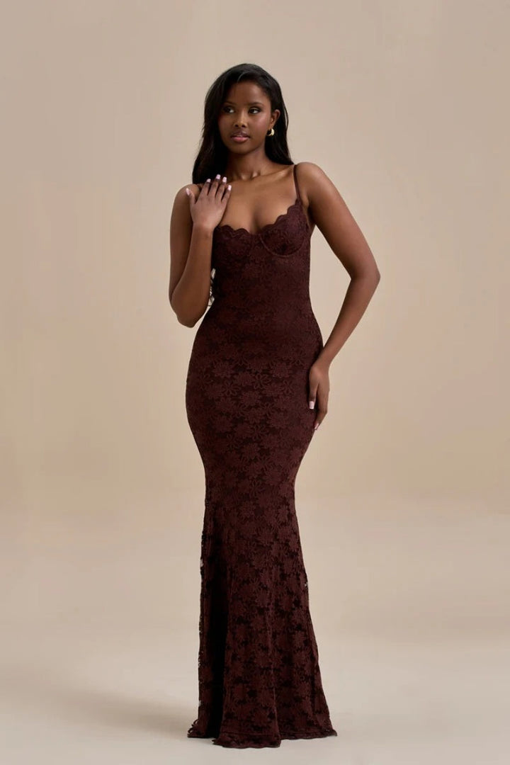 Seraphina | Lace Sculpt Maxi Dress