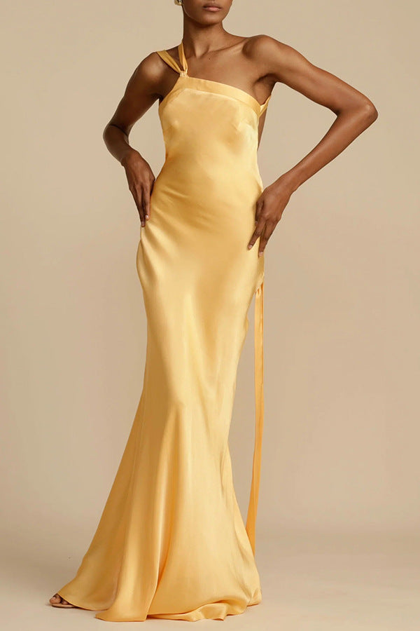 Lyra | One-Shoulder Satin Bodycon Dress