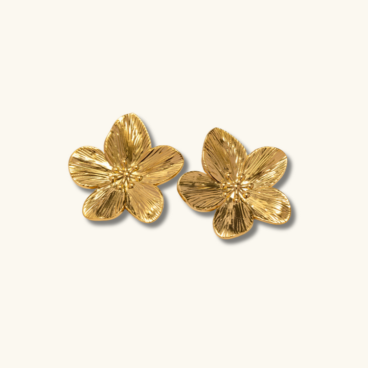 Nalu | Flower Gold Earrings