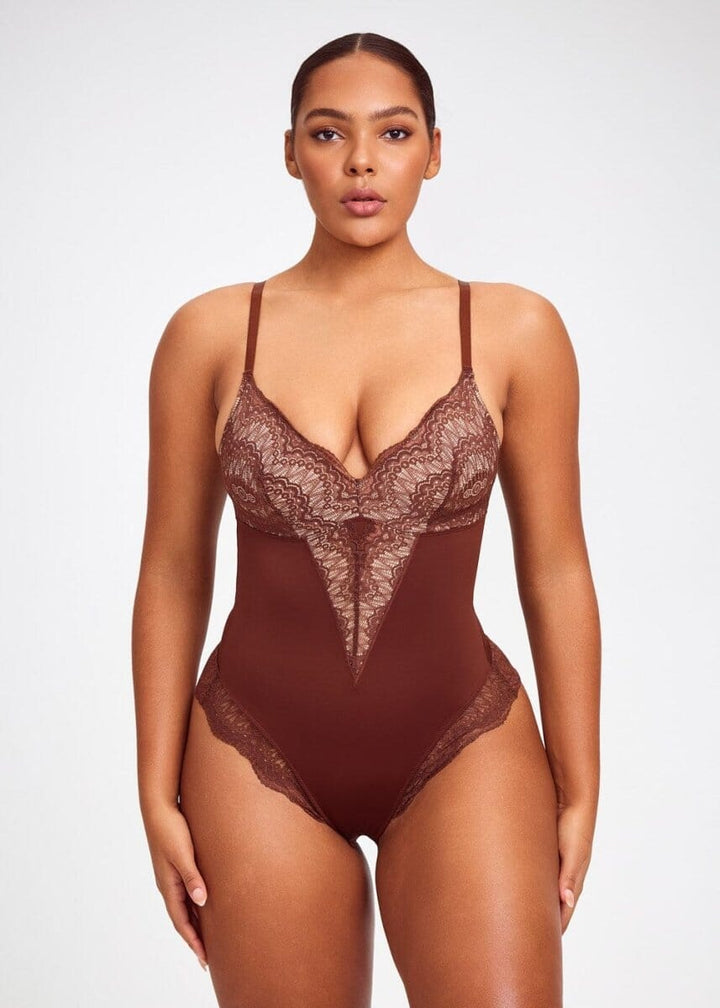 Amira | Sculpting Lace Bodysuit Brief
