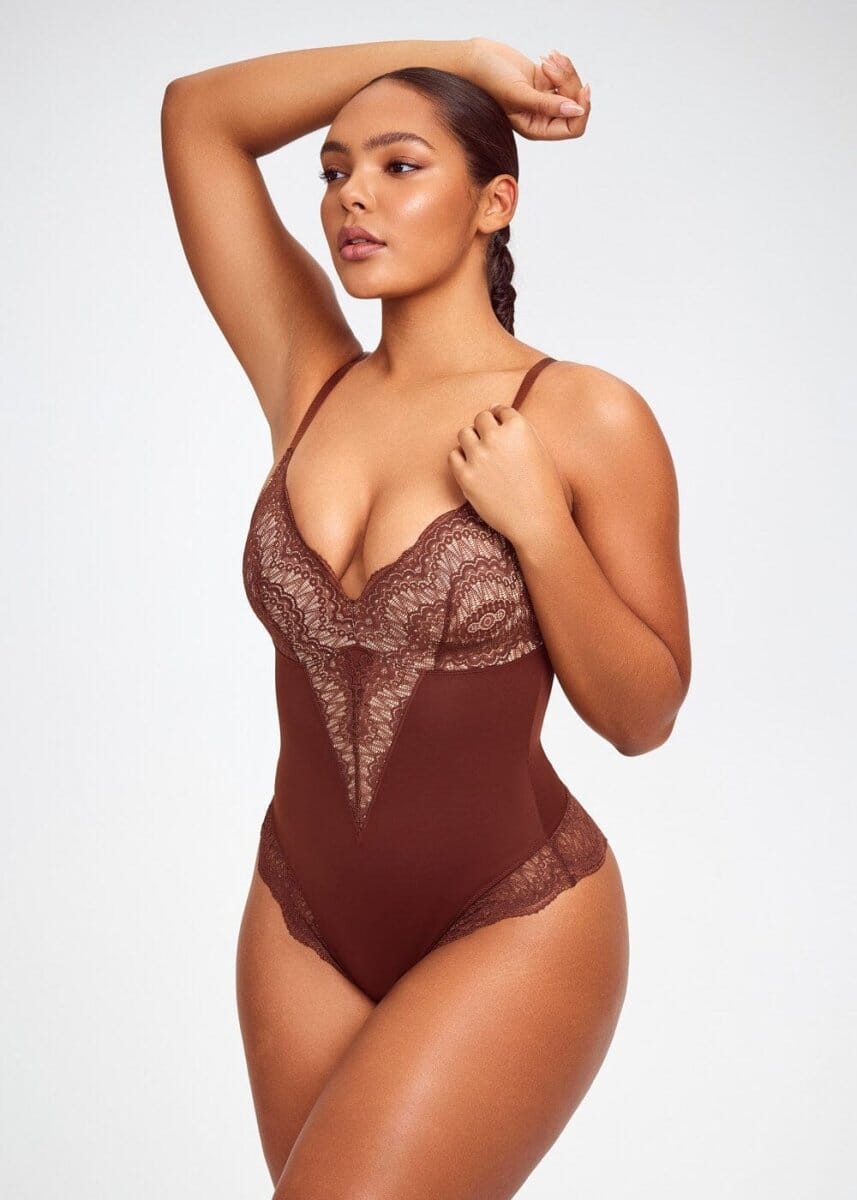 Amira | Sculpting Lace Bodysuit Brief