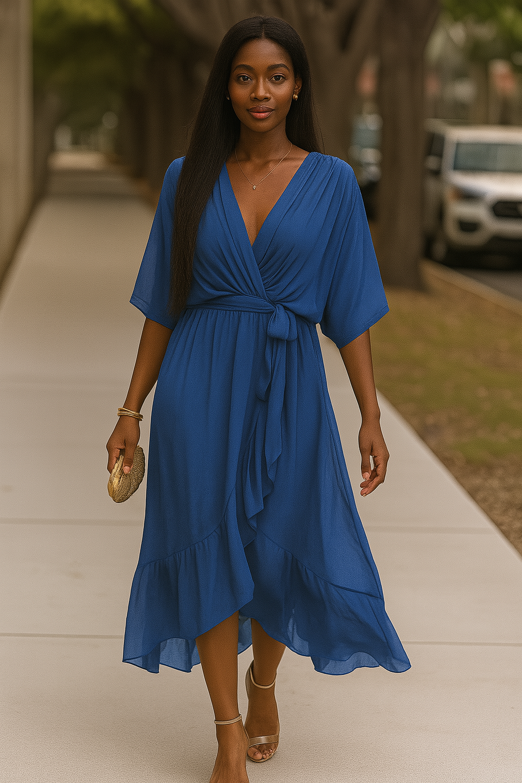 Fiona | Flowy Midi Dress