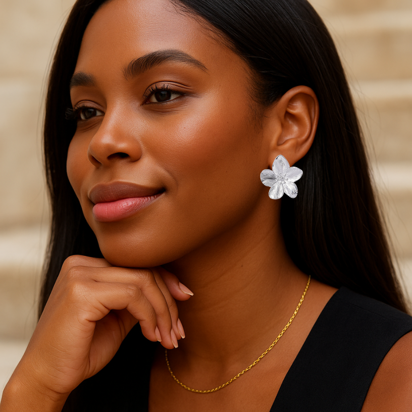 Nalu | Flower Gold Earrings