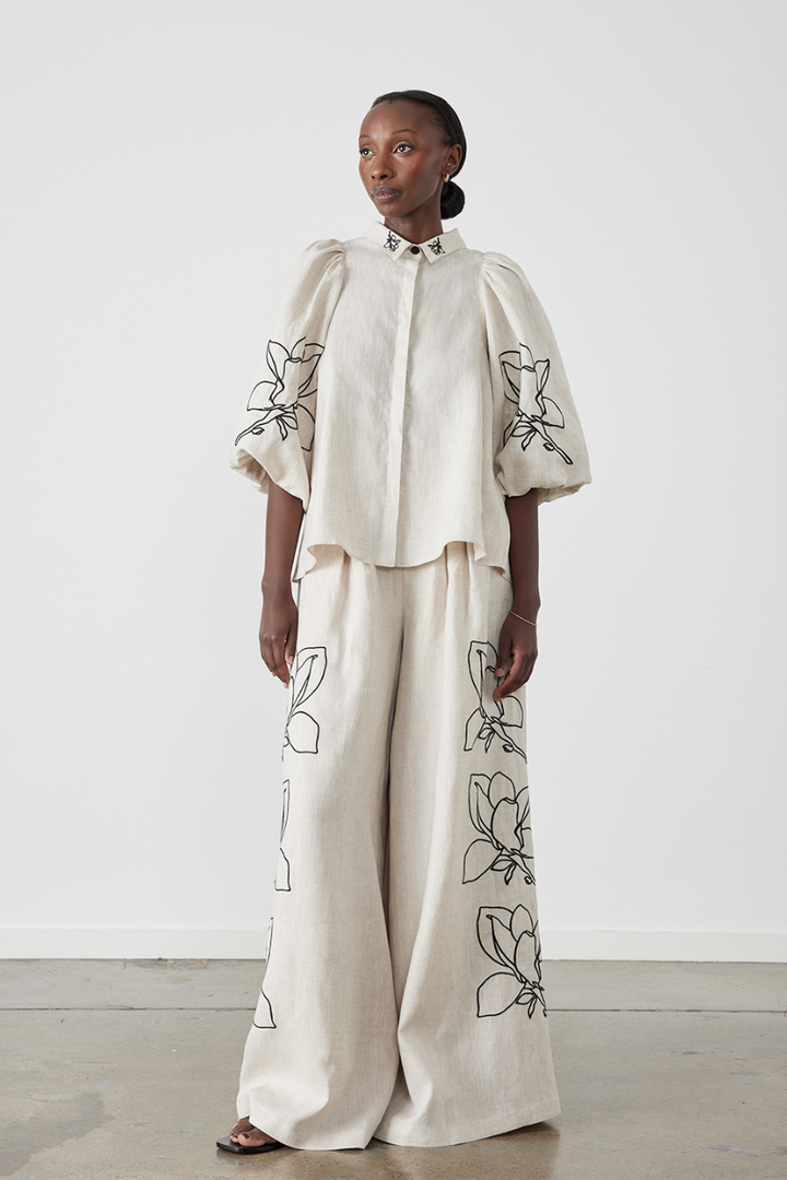 Zayana | Balloon Sleeve Floral Pants Set