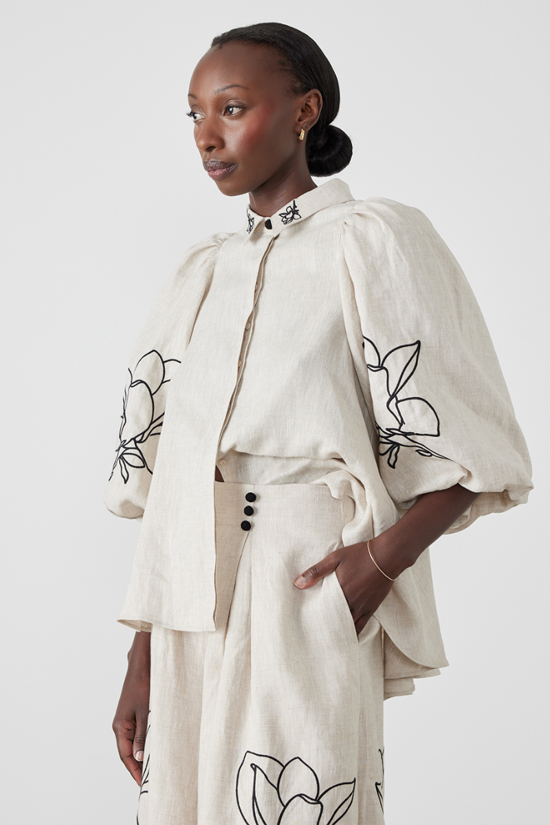 Zayana | Balloon Sleeve Floral Pants Set