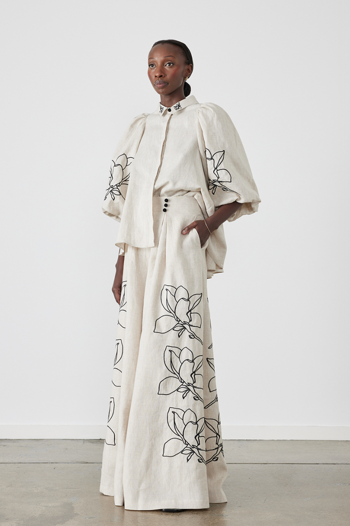 Zayana | Balloon Sleeve Floral Pants Set