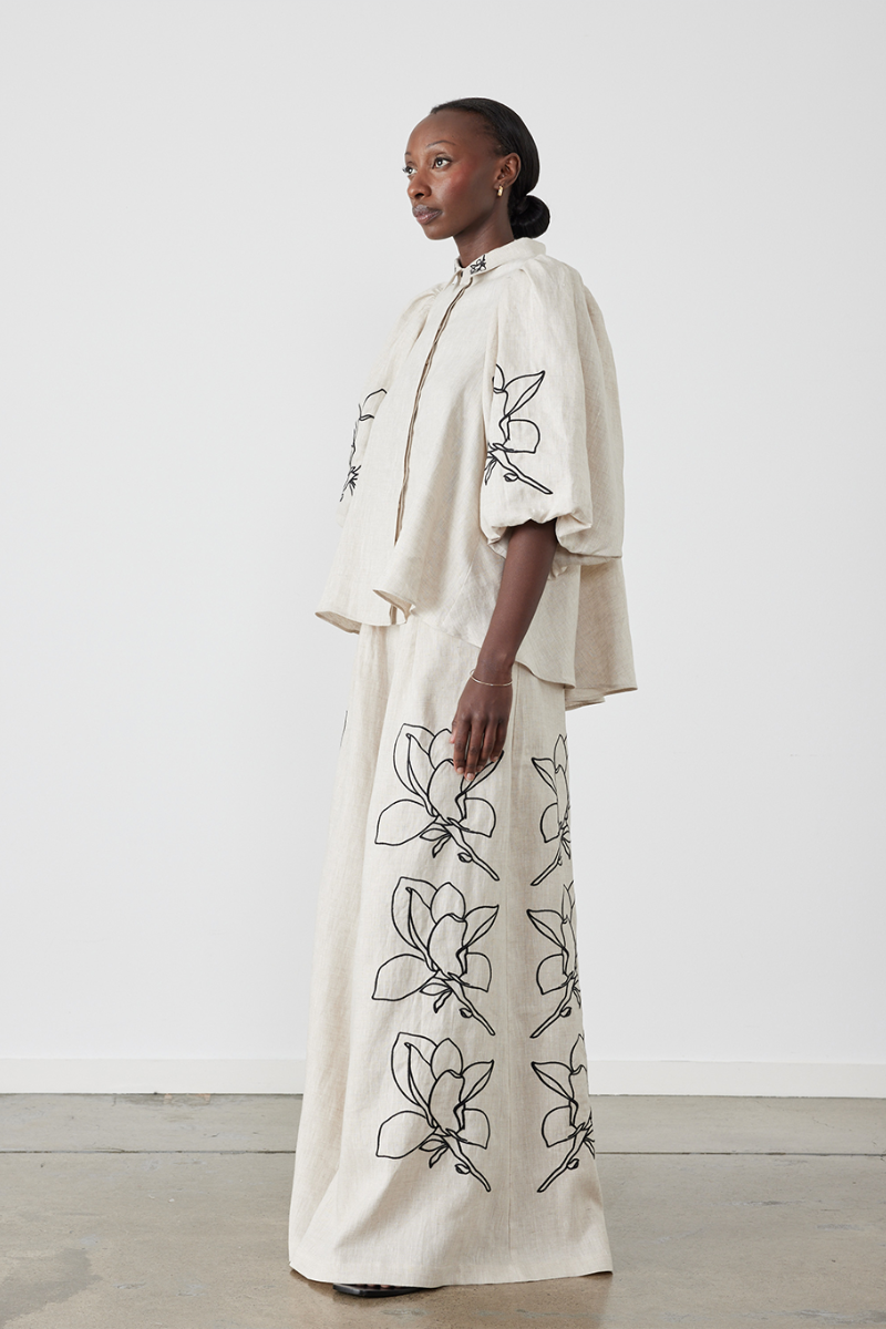 Zayana | Balloon Sleeve Floral Pants Set