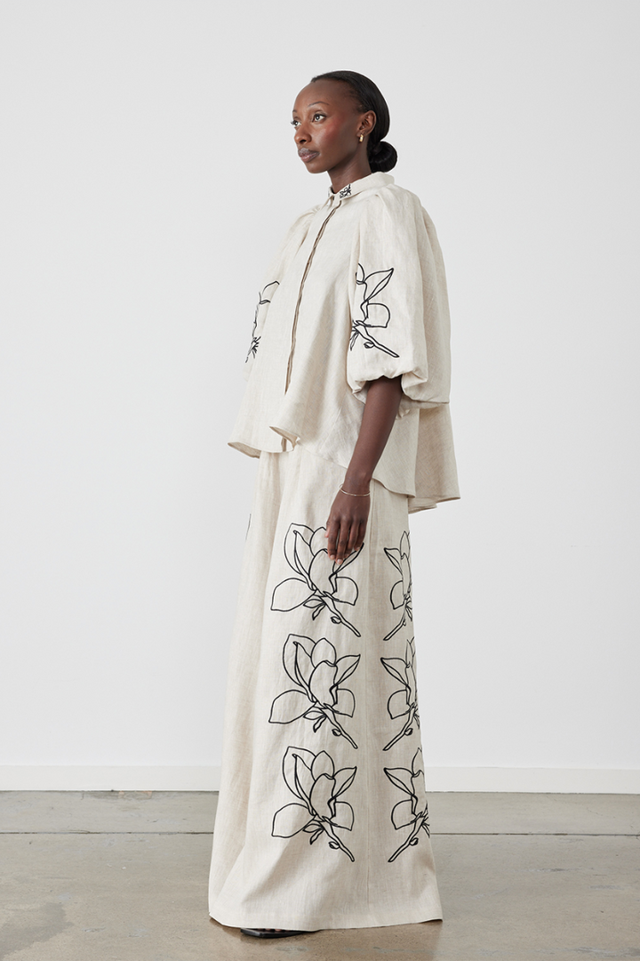 Zayana | Balloon Sleeve Floral Pants Set