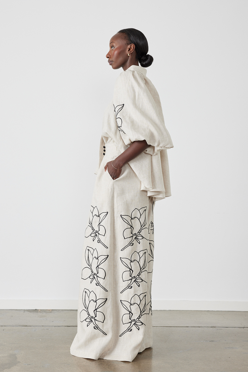 Zayana | Balloon Sleeve Floral Pants Set