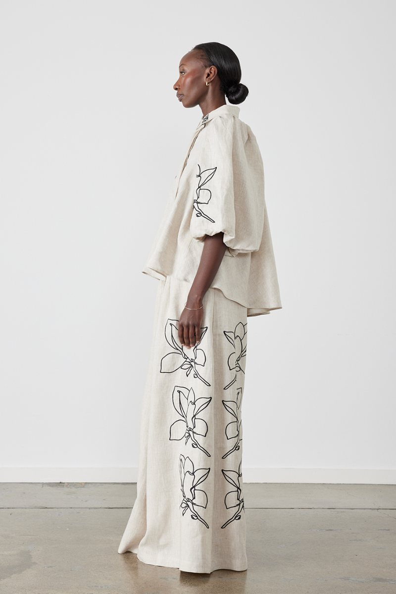 Zayana | Balloon Sleeve Floral Pants Set