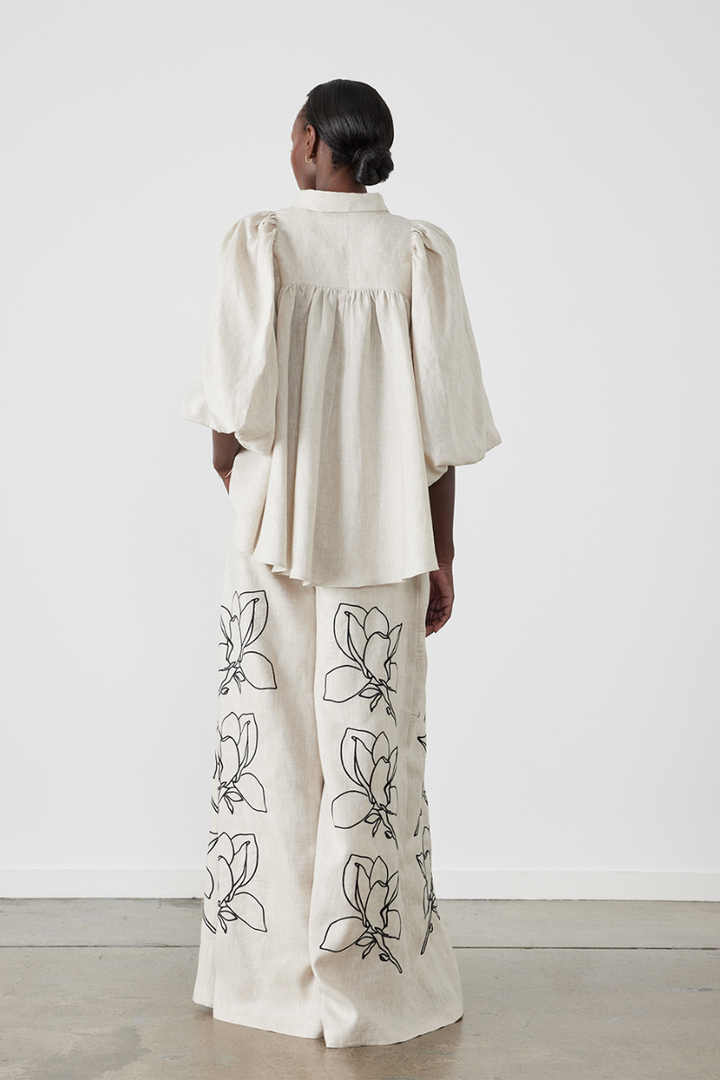 Zayana | Balloon Sleeve Floral Pants Set