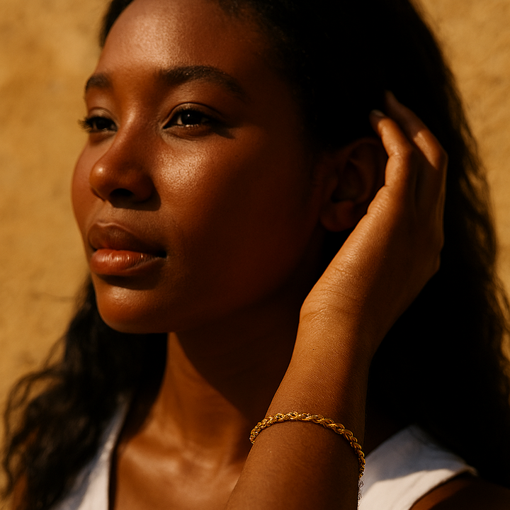 Amara | 18K Gold Rope Chain Bracelet