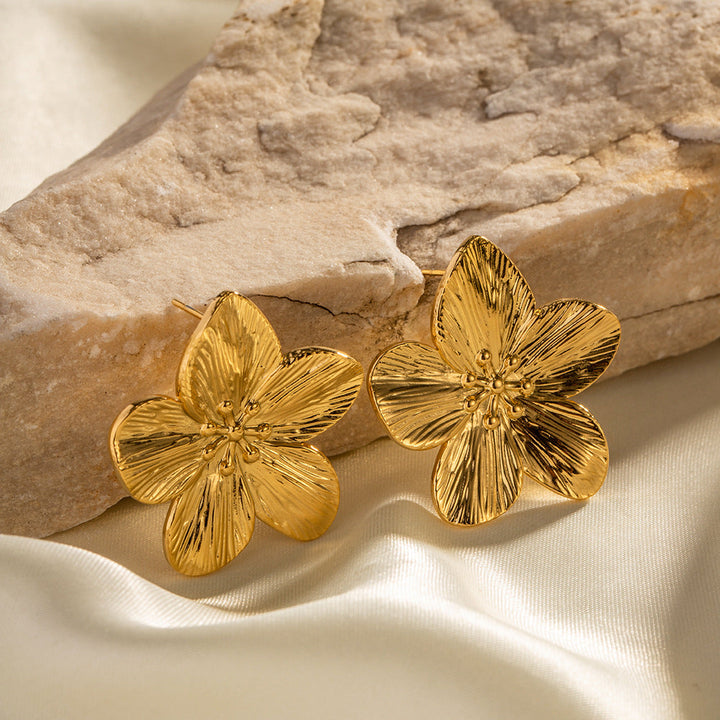 Nalu | Flower Gold Earrings