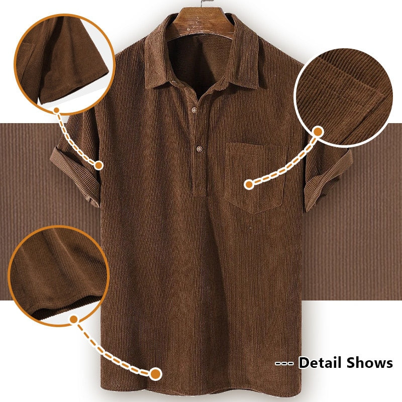 Amari | Men's Corduroy Polo Shirt