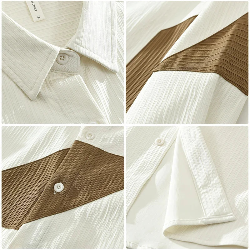 Aziel | Patchwork Cotton Shirt