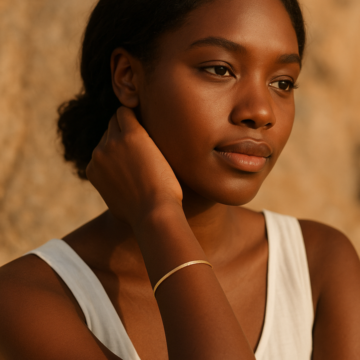 Soléa | 18K Gold Herringbone Bracelet