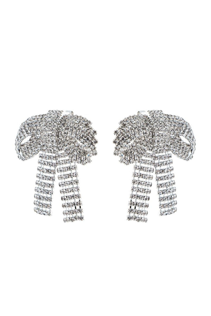 Azaria | Crystal-embellished Bow Earrings