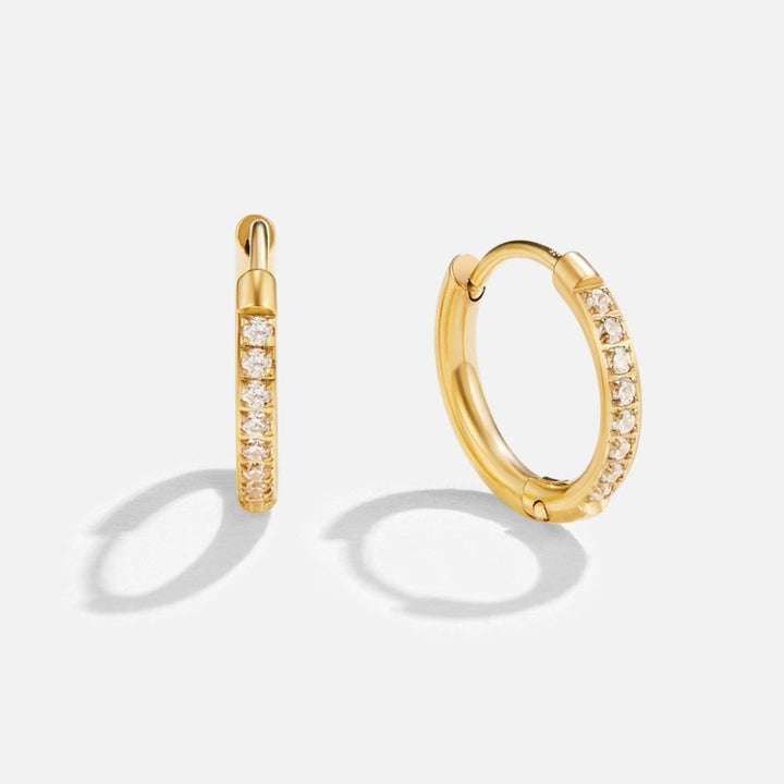 Soleil | Crystal Mini Hoop Earrings