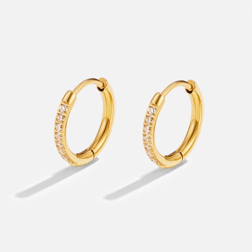 Soleil | Crystal Mini Hoop Earrings
