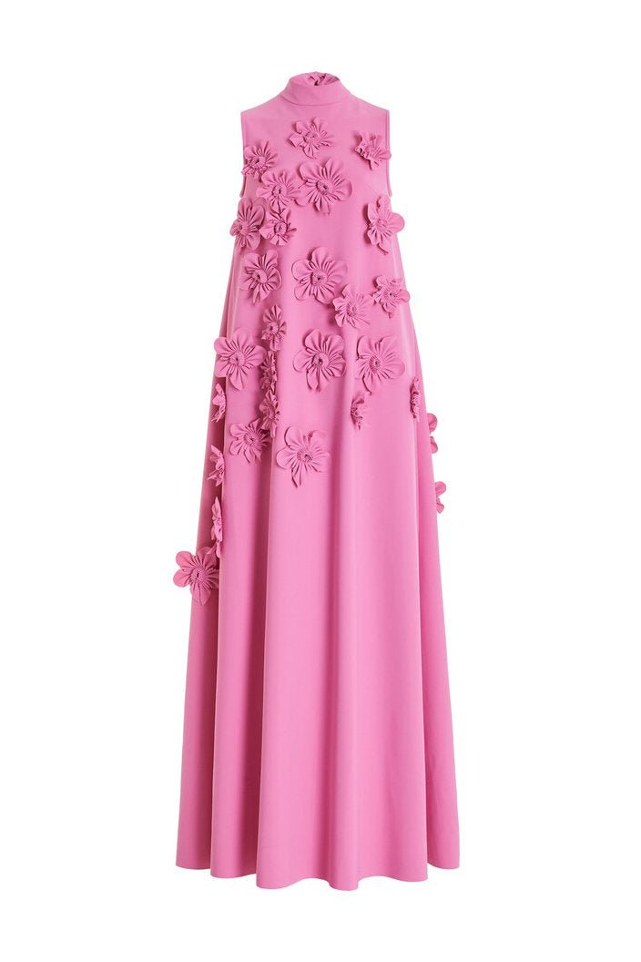 Lilani | Flower Embellished Sleeveless Maxi Dress