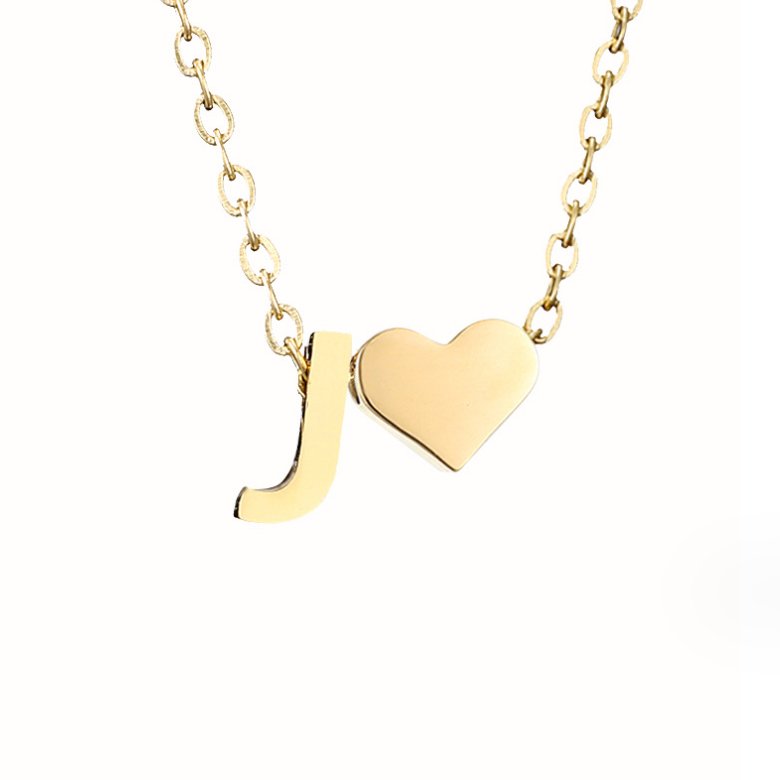 Amora | Initial & Heart Gold Necklace