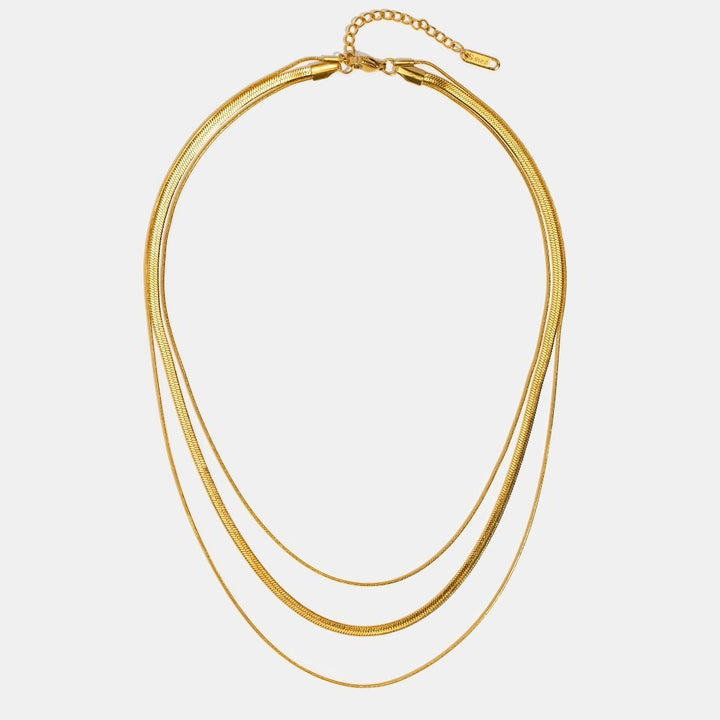 Helena | Gold Multi-Layered Chain  Necklace
