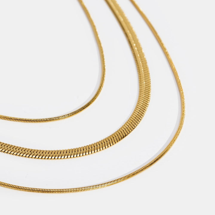 Helena | Gold Multi-Layered Chain  Necklace