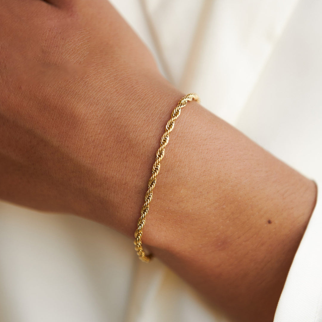 Amara | 18K Gold Rope Chain Bracelet