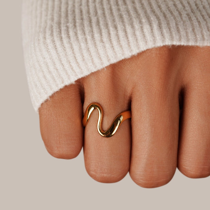 Zahara | Gold Wave Ring
