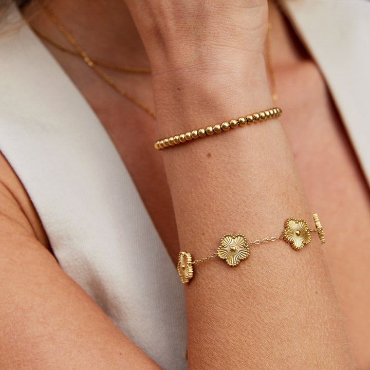 Arden | Clover Charm Gold Bracelet