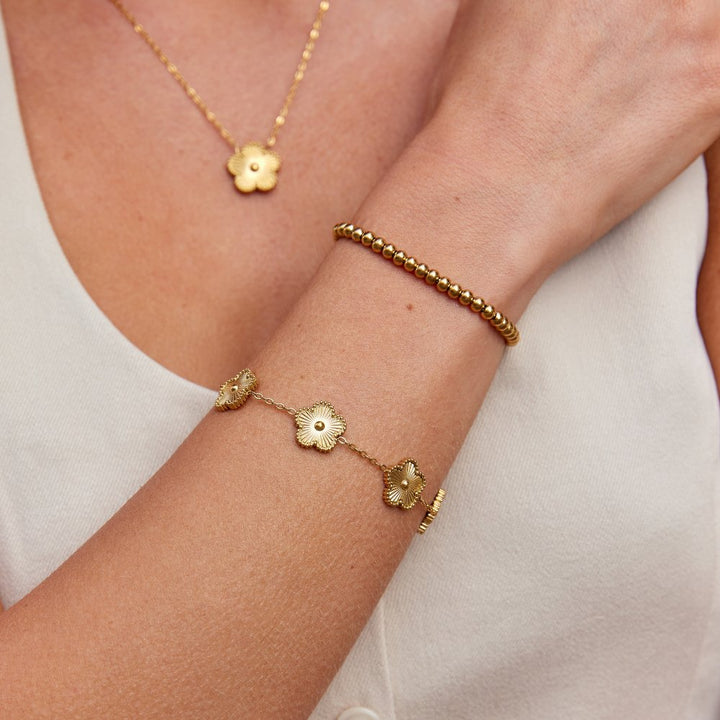 Arden | Clover Charm Gold Bracelet