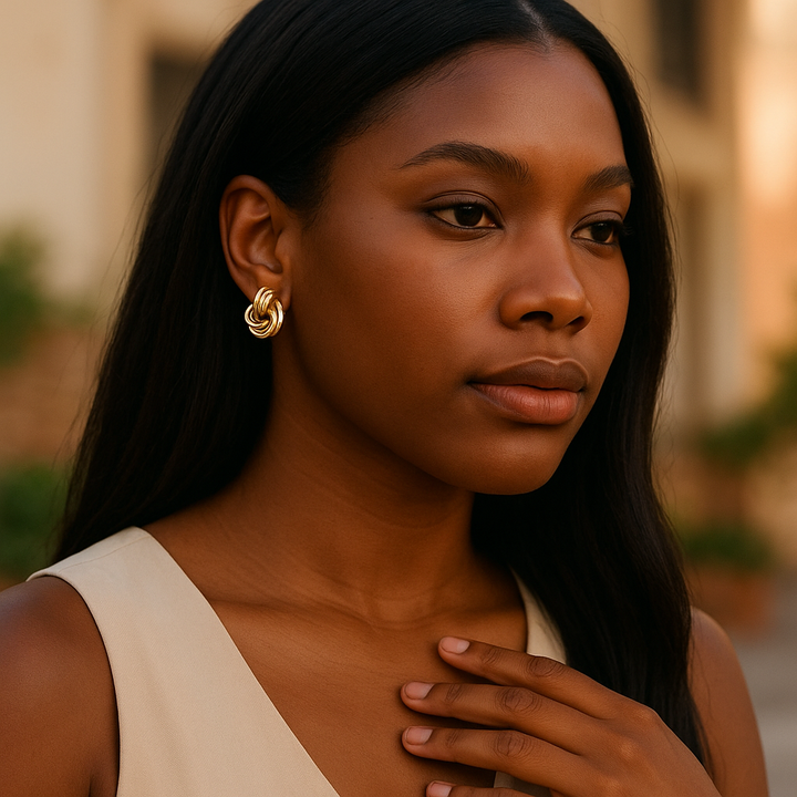 Anela | Twisted Gold Hoop Earrings