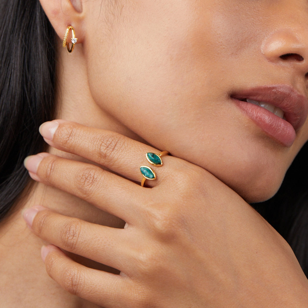 Mireya | Jade Green Wrap Ring