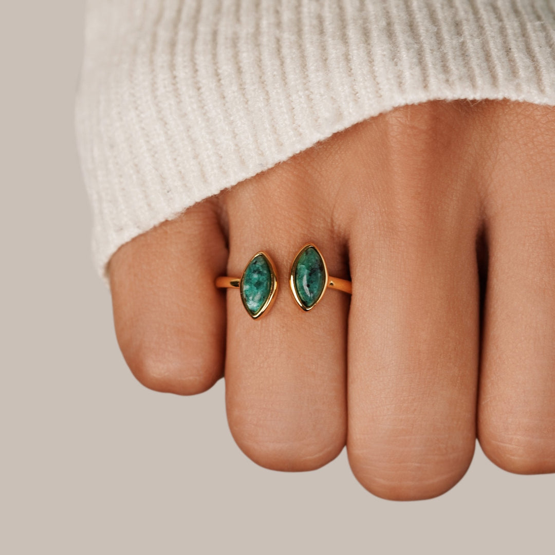 Mireya | Jade Green Wrap Ring