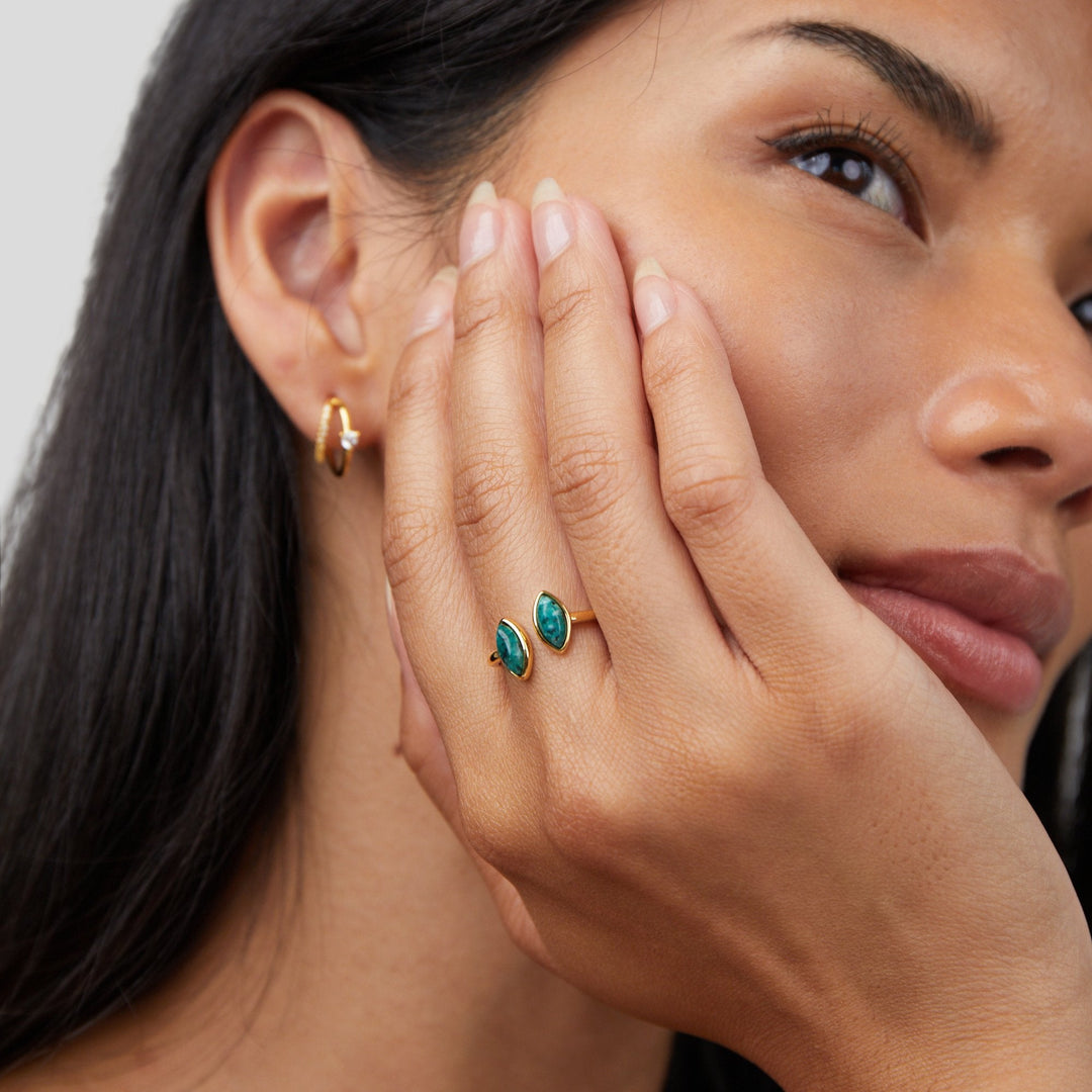 Mireya | Jade Green Wrap Ring