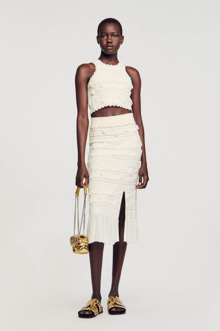 Lunara | Embellished Hollow Out Knit Set