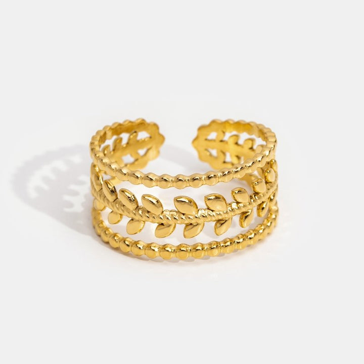 Liza | Layered Gold Leaf Ring