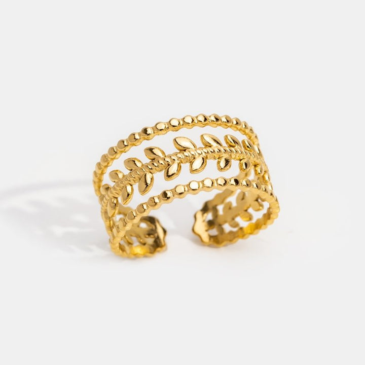 Liza | Layered Gold Leaf Ring