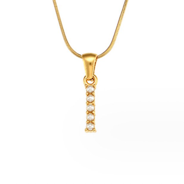 Anouk | Letter Pearl Charm Necklace