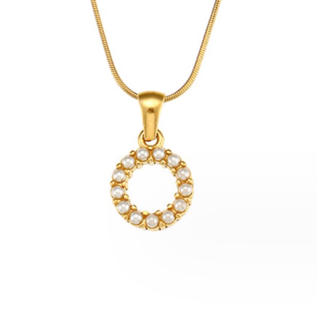 Anouk | Letter Pearl Charm Necklace
