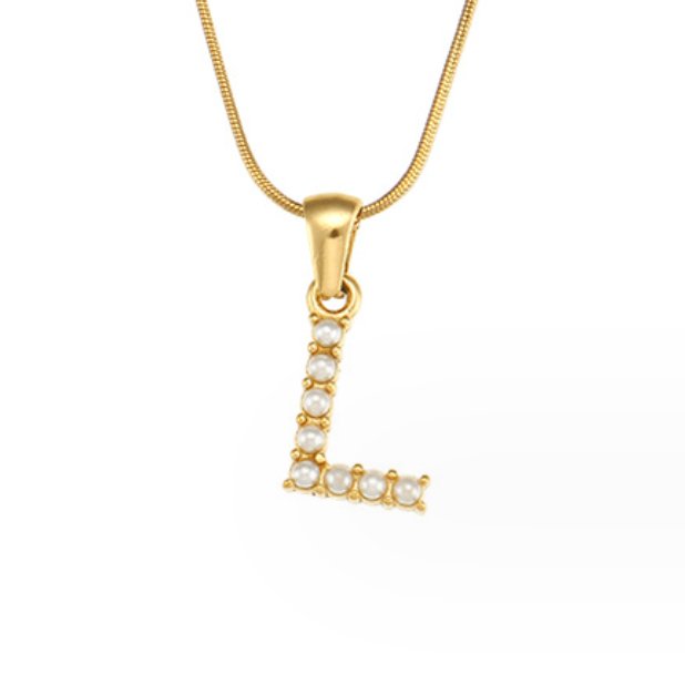 Anouk | Letter Pearl Charm Necklace