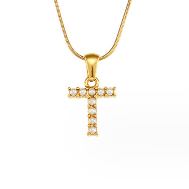 Anouk | Letter Pearl Charm Necklace