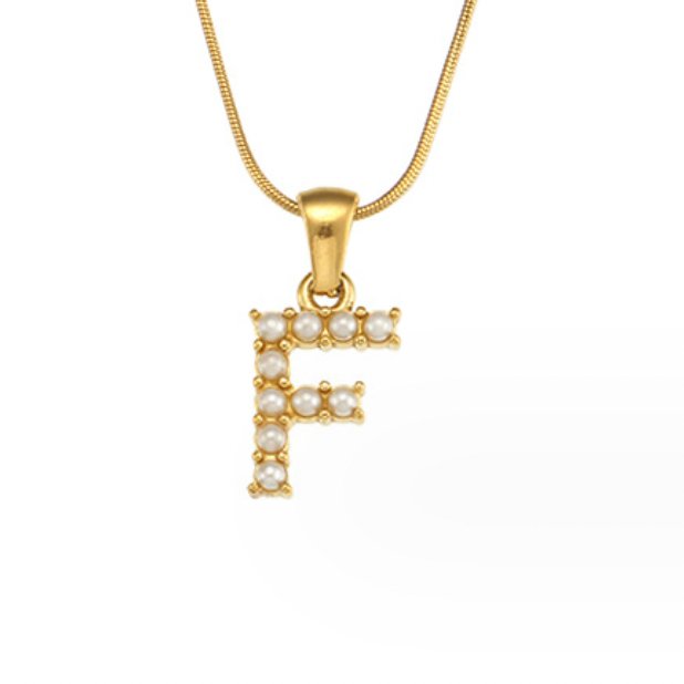 Anouk | Letter Pearl Charm Necklace