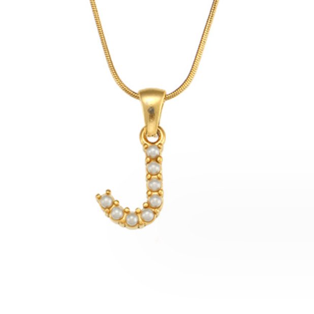 Anouk | Letter Pearl Charm Necklace